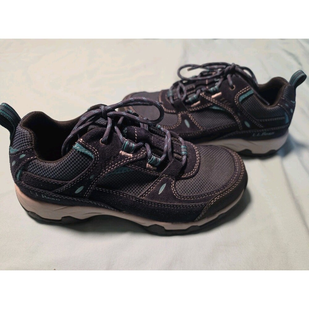 LL Bean Trail Model Hiker 4 Low Women's 6.5  Navy Teal Waterproof